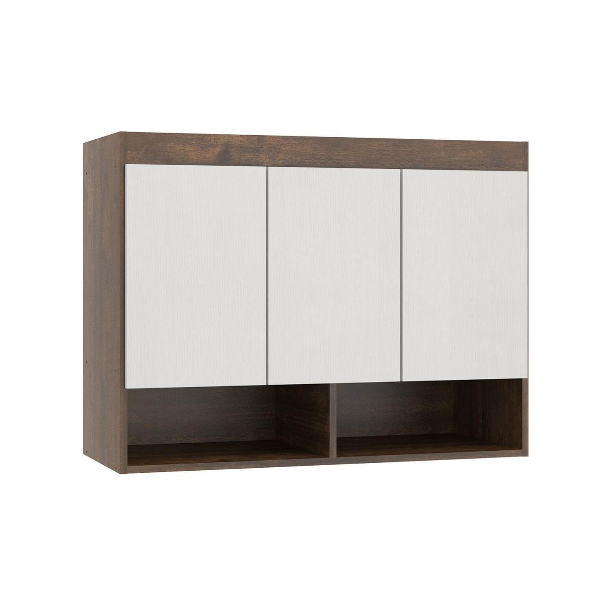 HOGA - Estante Selene MDP 4 Nivel(es) 90x60x38 cm Castaño/Blanco