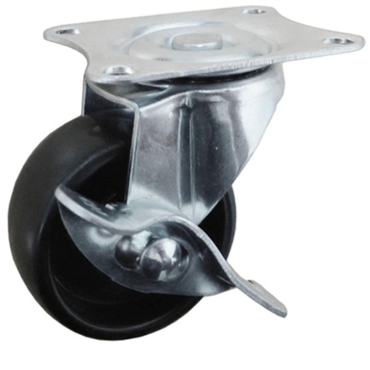 KUTZ - Rueda polipropileno negra 40mm con freno - 25kg