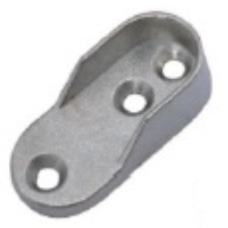 KUTZ - Soporte de barra closet aluminio ovalada  - kutz