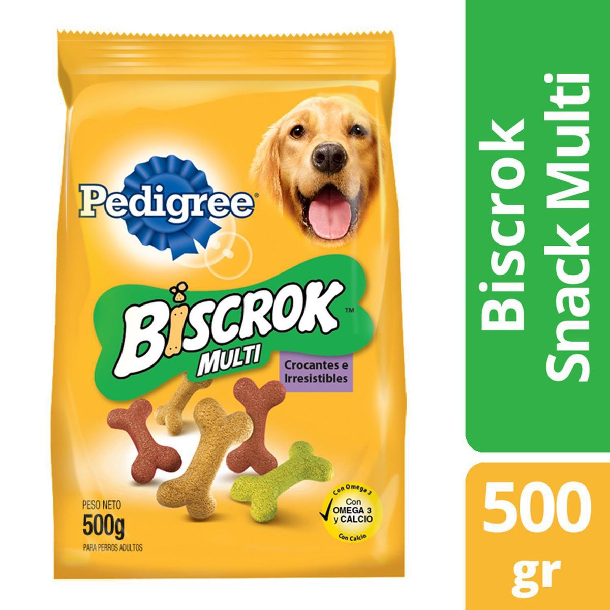 PEDIGREE - Snack Galletas para Perro Adulto Carne 0.5 kg