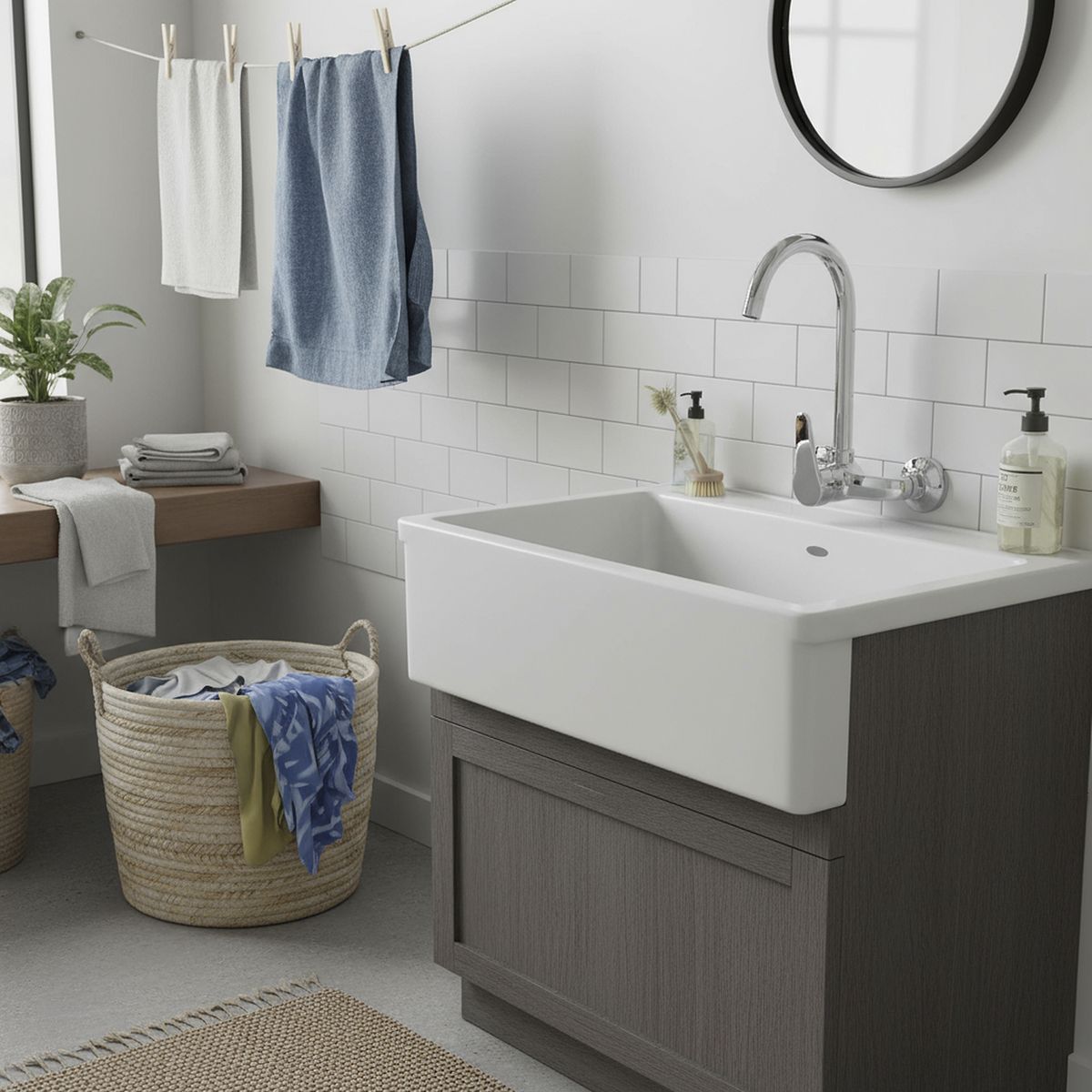 DUSCHY - Monomando para Lavadero Cromado