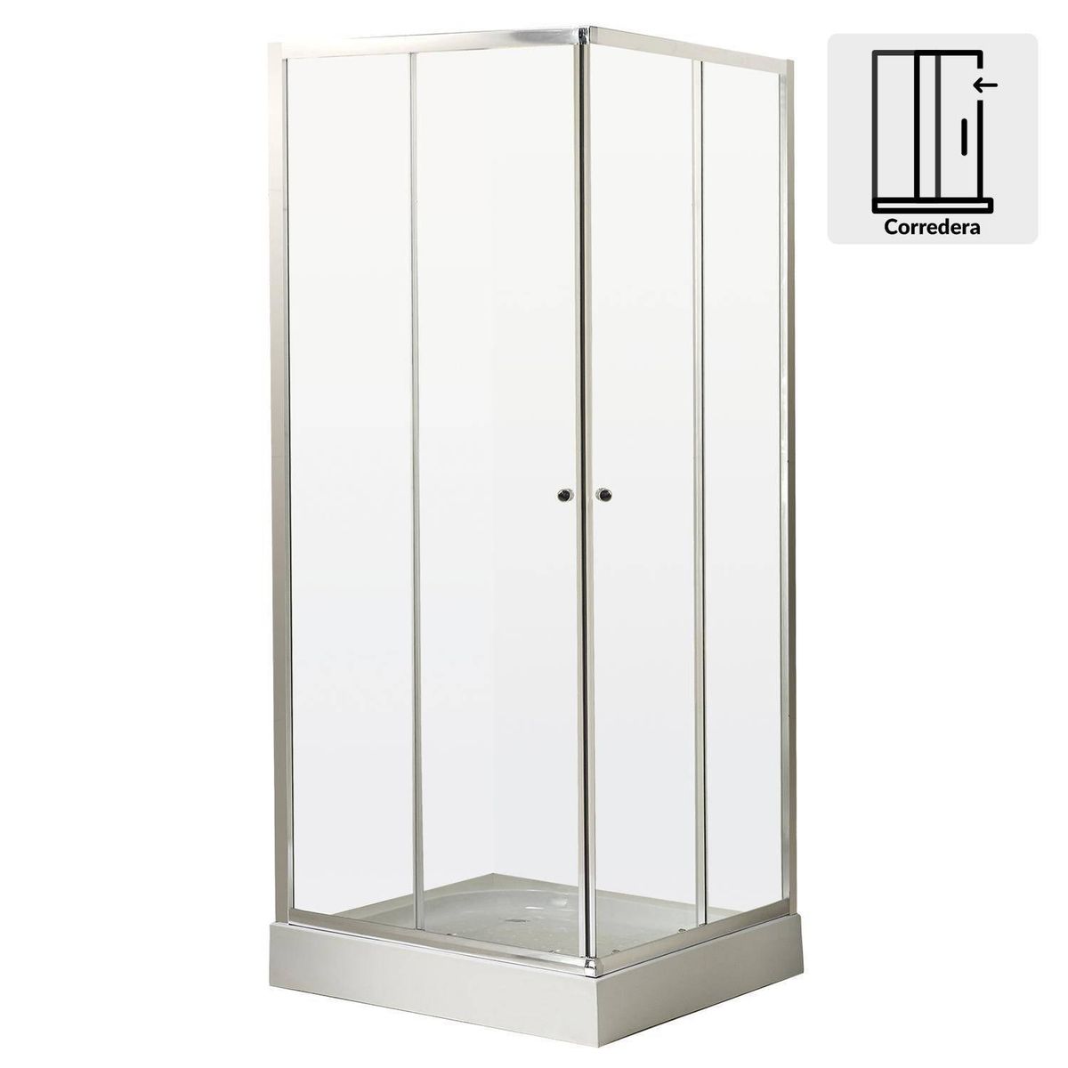 DUSCHY - Cabina de ducha cuadrada 90x90 cm 4mm