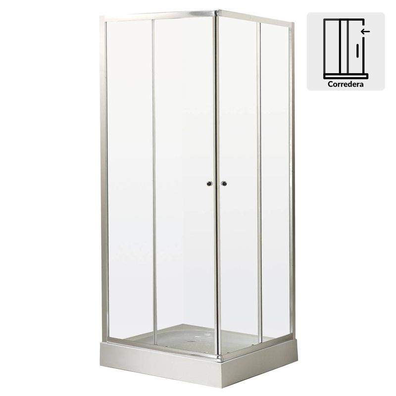 DUSCHY - Cabina de ducha cuadrada 90x90 cm 4mm