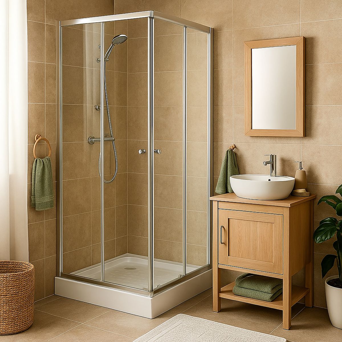 DUSCHY - Cabina de ducha cuadrada 90x90 cm 4mm