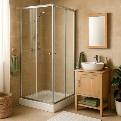 Imagen 2 del producto Cabina de ducha cuadrada 90x90 cm 4mm