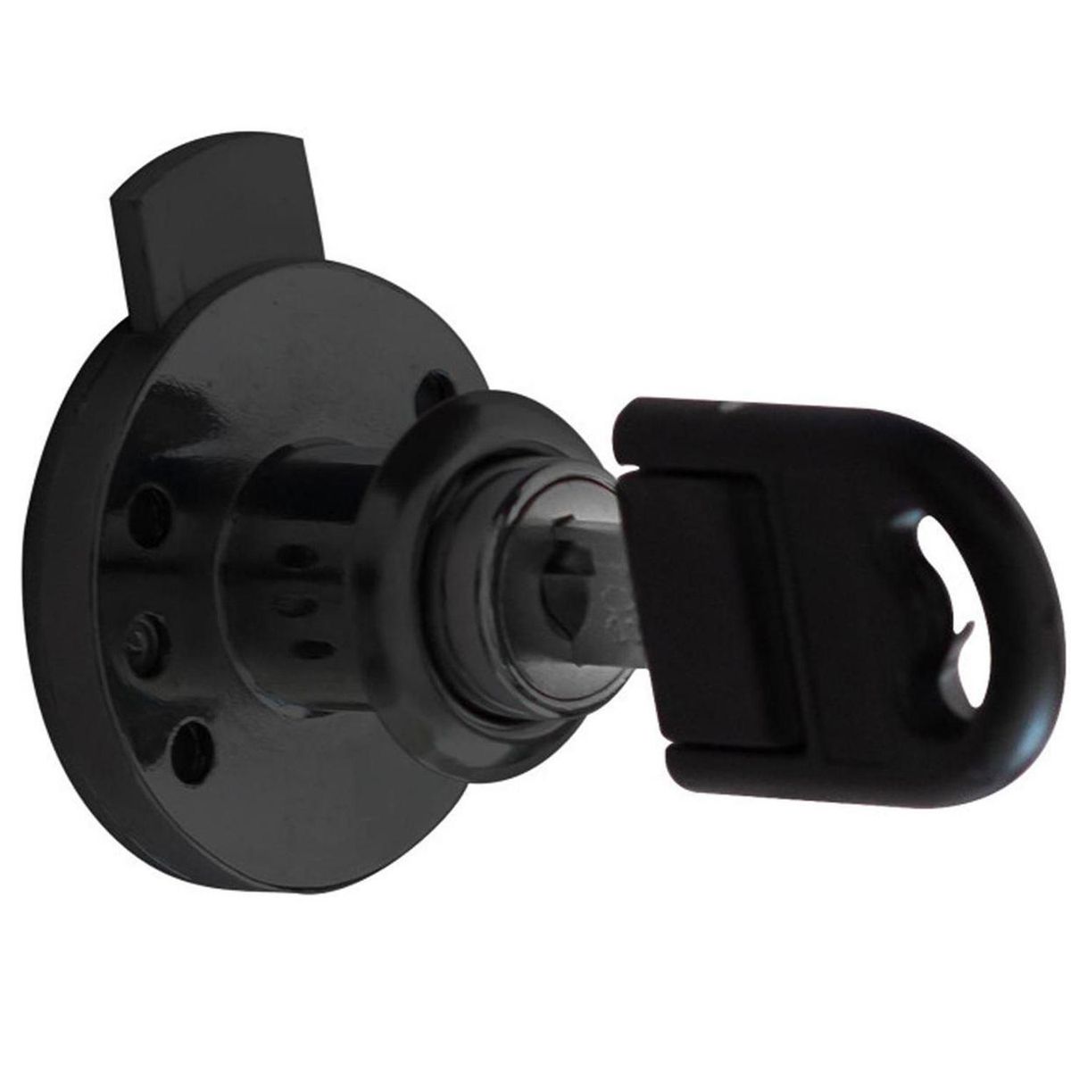 SAFER - Cerradura cajón redonda negra estándar