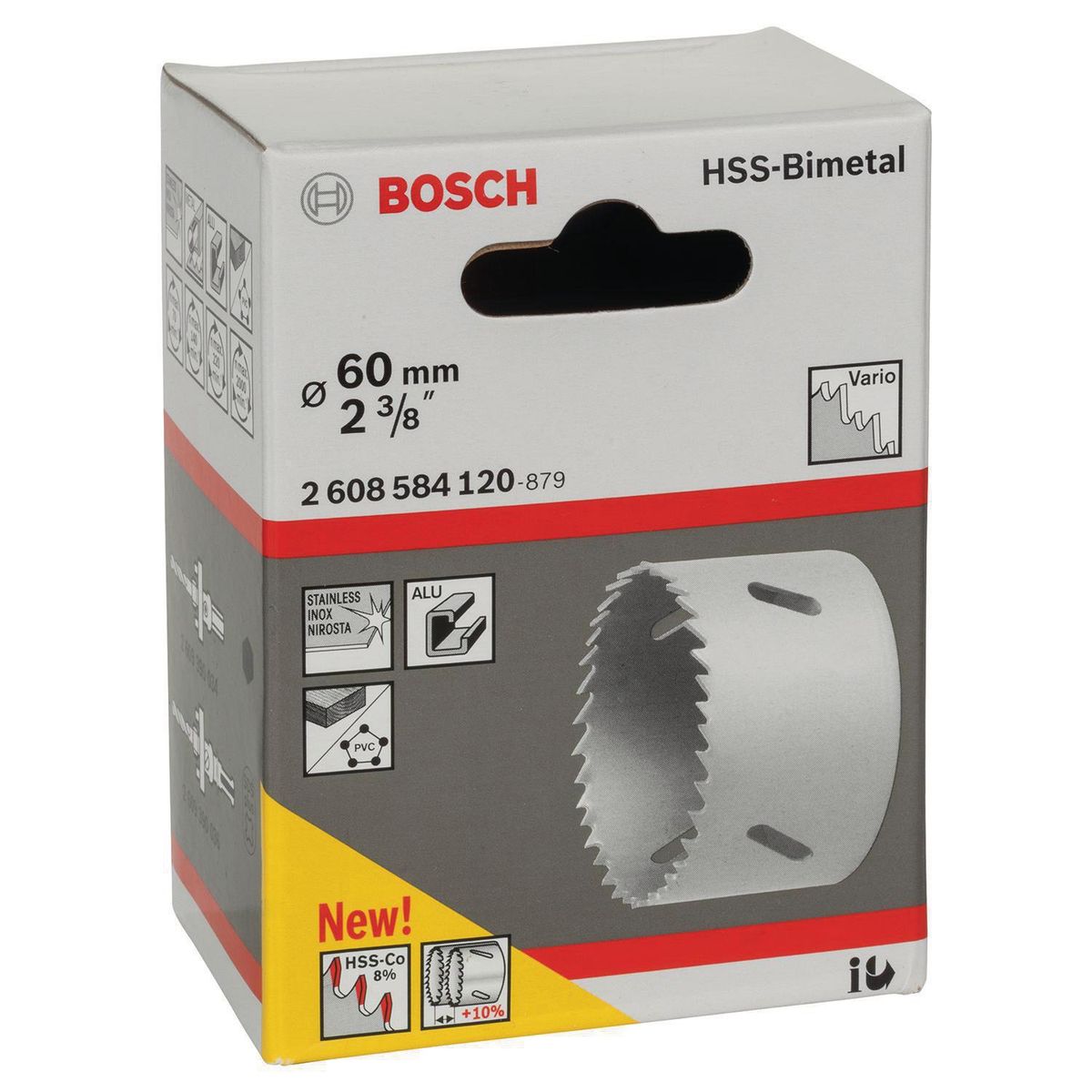 BOSCH - Sierra Copa Bimetálica 60 Mm Madera Y Metal Extra Cobalto