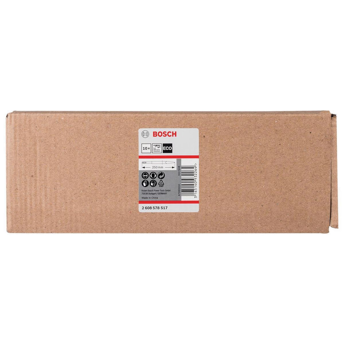 BOSCH - Cincel Punta 250 Mm 10 Unidades