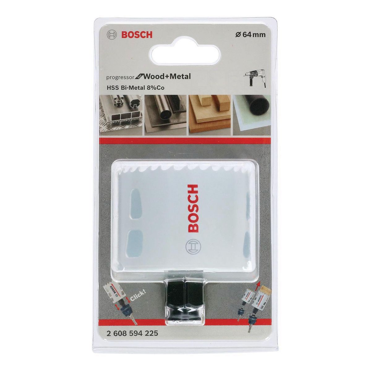 BOSCH - Sierra copa 89 mm madera y metal