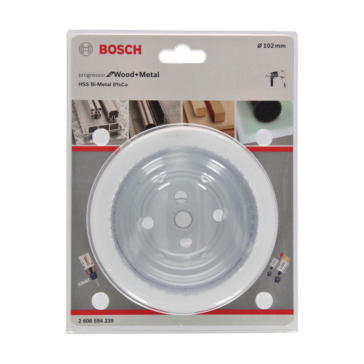 BOSCH - Sierra copa 114 mm madera y metal