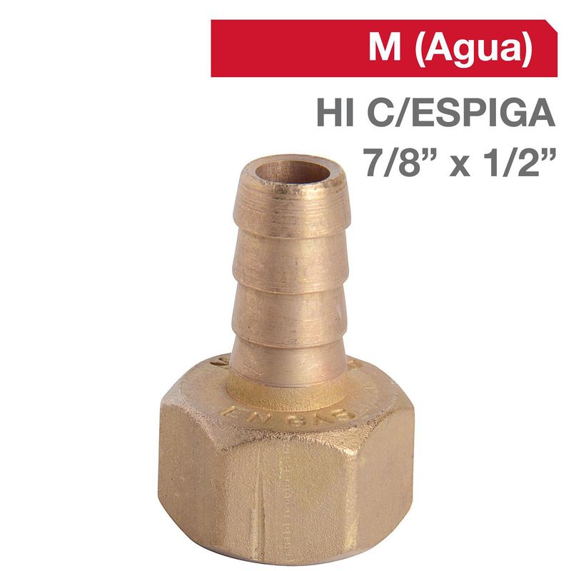 GRIFESA - Cachimba Bronce HI C/ESPIGA 7/8" x 1/2"  1u