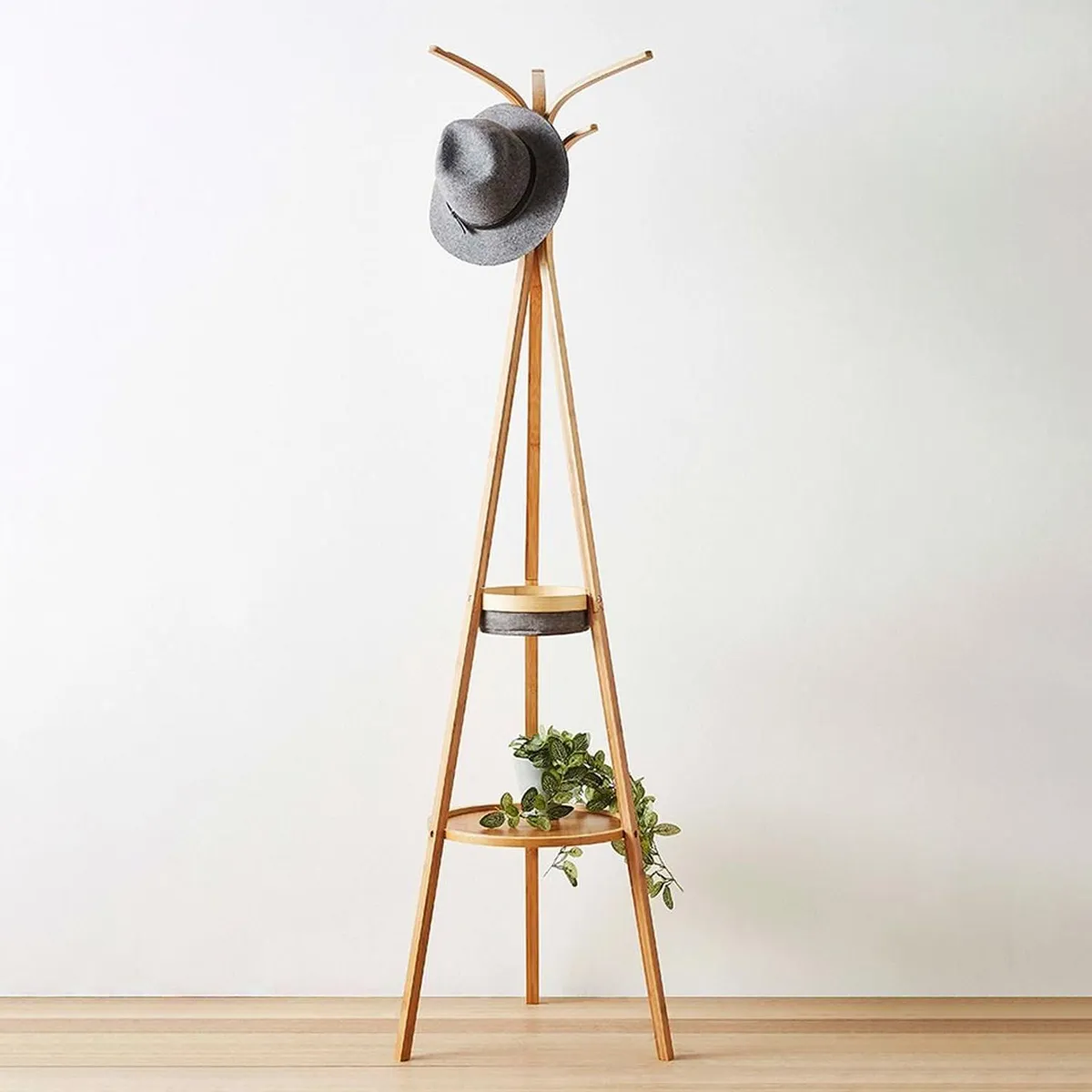 IMPORTADORA USA - Perchero Colgador de ropa Bambú Café