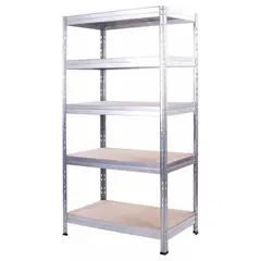 FIXSER - Estante Rivet Metal 5 Nivel(es) 90x180x40 cm Gris