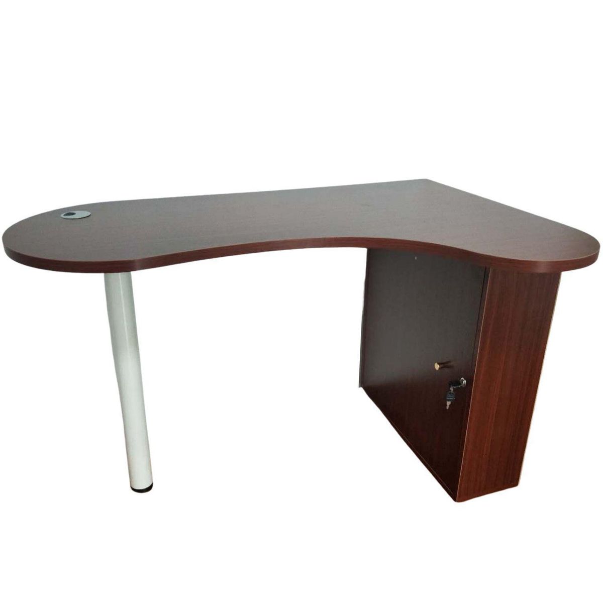 PORTAL CENTER - Escritorio en L 120 cm Teca