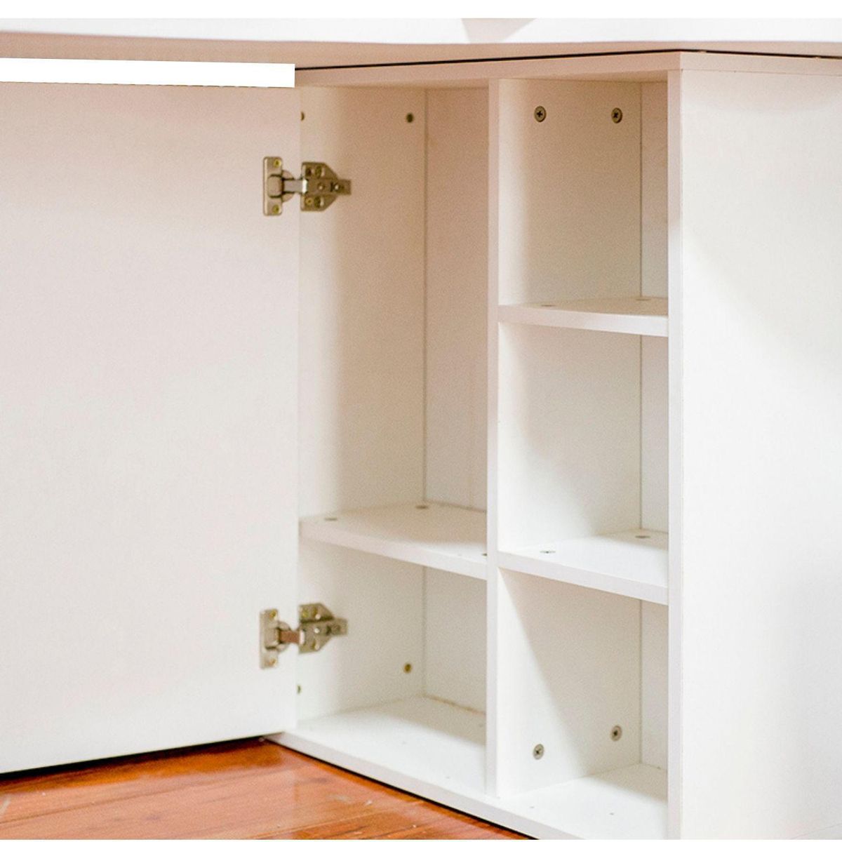 PORTAL CENTER - Escritorio en L 120 cm Teca