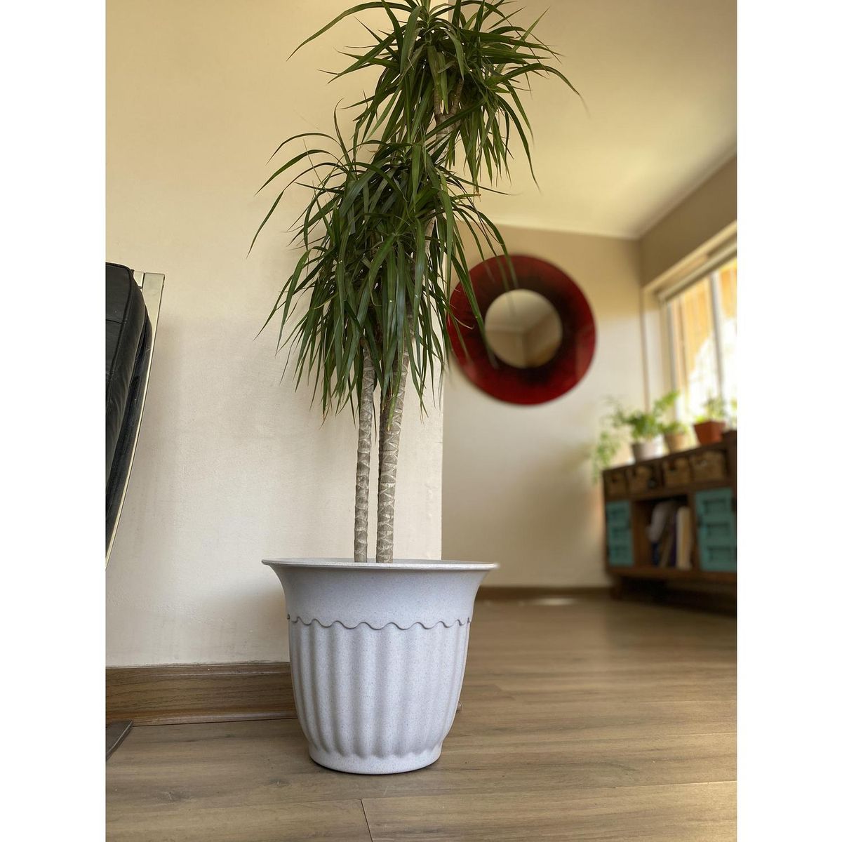 DECOGREEN - Macetero Olimpo Biodegradable de Bambú 36x32 cm Grafito