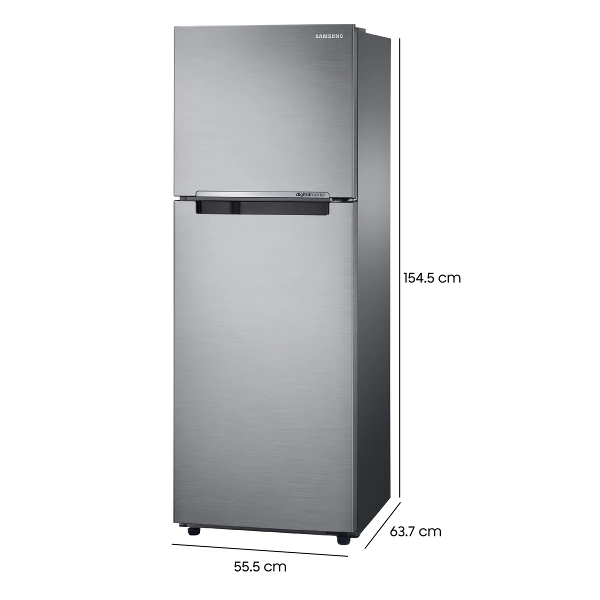 SAMSUNG - Refrigerador Top Freezer No Frost 234 Litros Inox RT22FARADS8/ZS