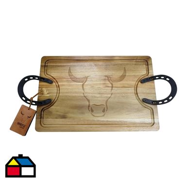 Tabla de cortar herradura S 40x26x18,8 cm madera