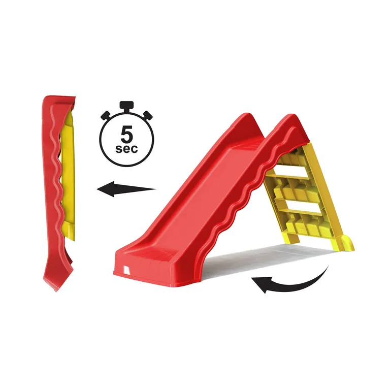 Resbalín Plegable 46x72x124 cm Rojo/amarillo