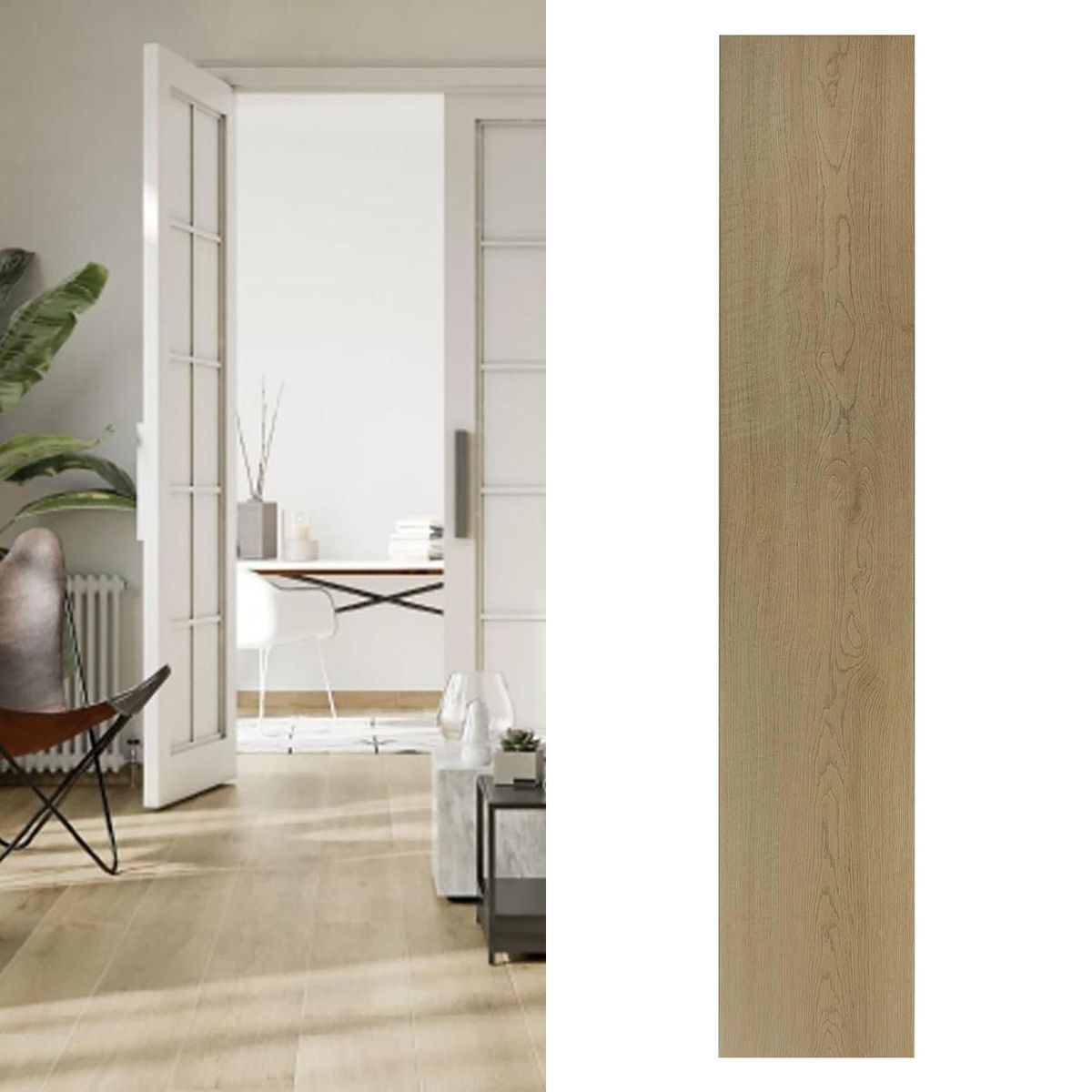 Porcelanato 23x120 cm Agave miel Café 1.38 m2, marca KLIPEN - Foto Principal