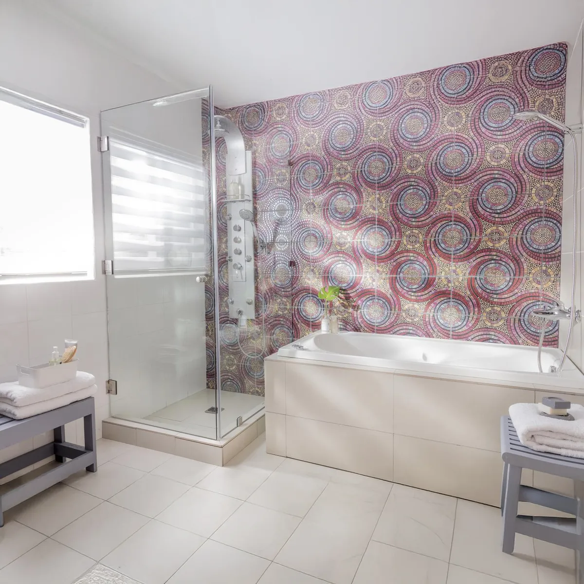 NORGLAS - Tina hidromasaje 160 l lake 5 jets derecha 150x70x42 cm