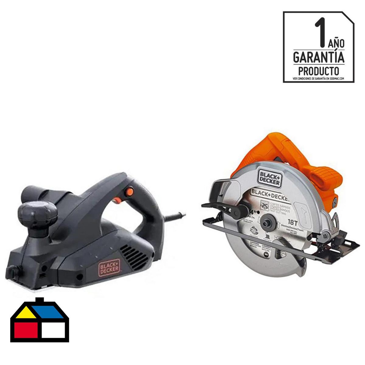 BLACK+DECKER - Sierra circular 1400W + cepillo eléctrico 650W