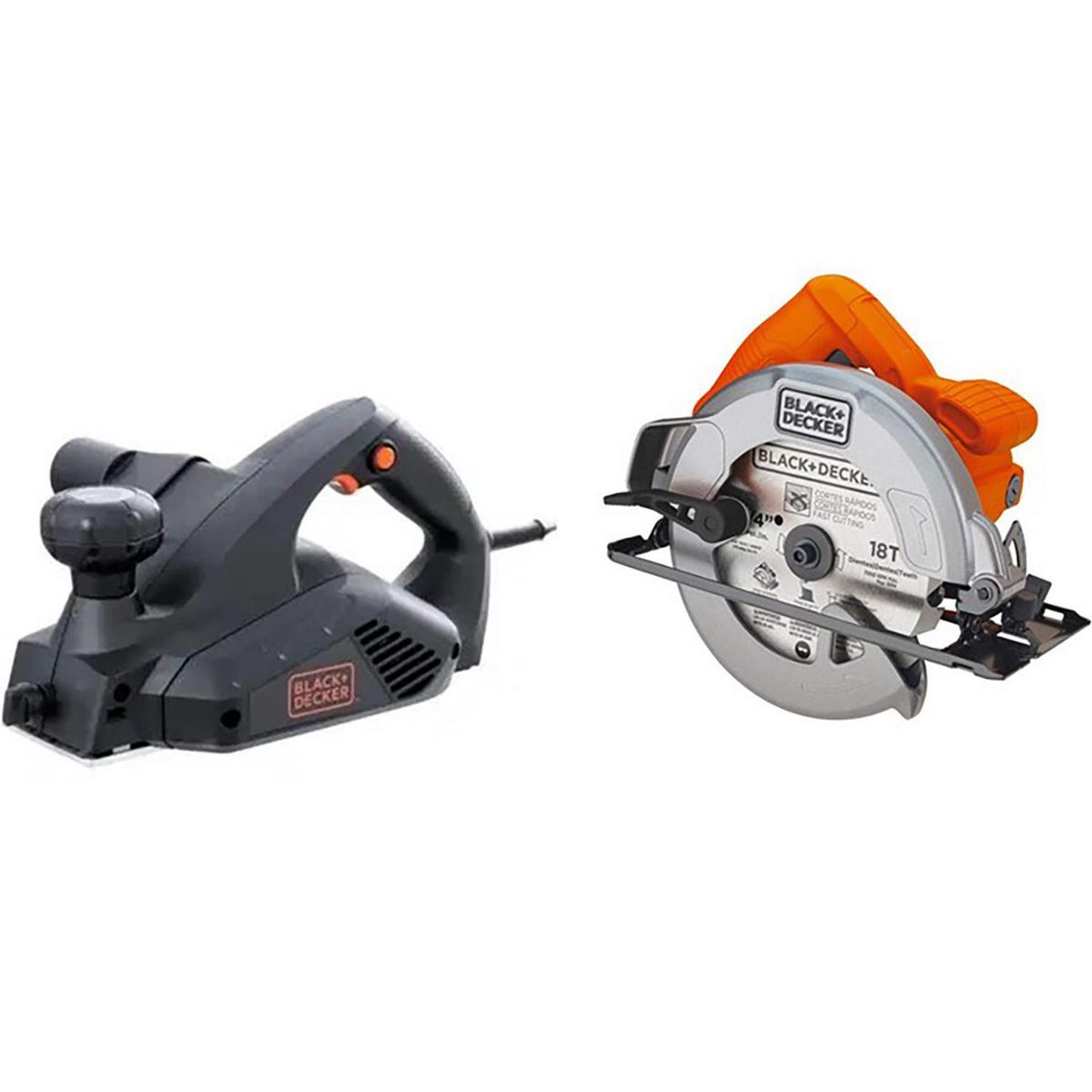 BLACK+DECKER - Sierra circular 1400W + cepillo eléctrico 650W