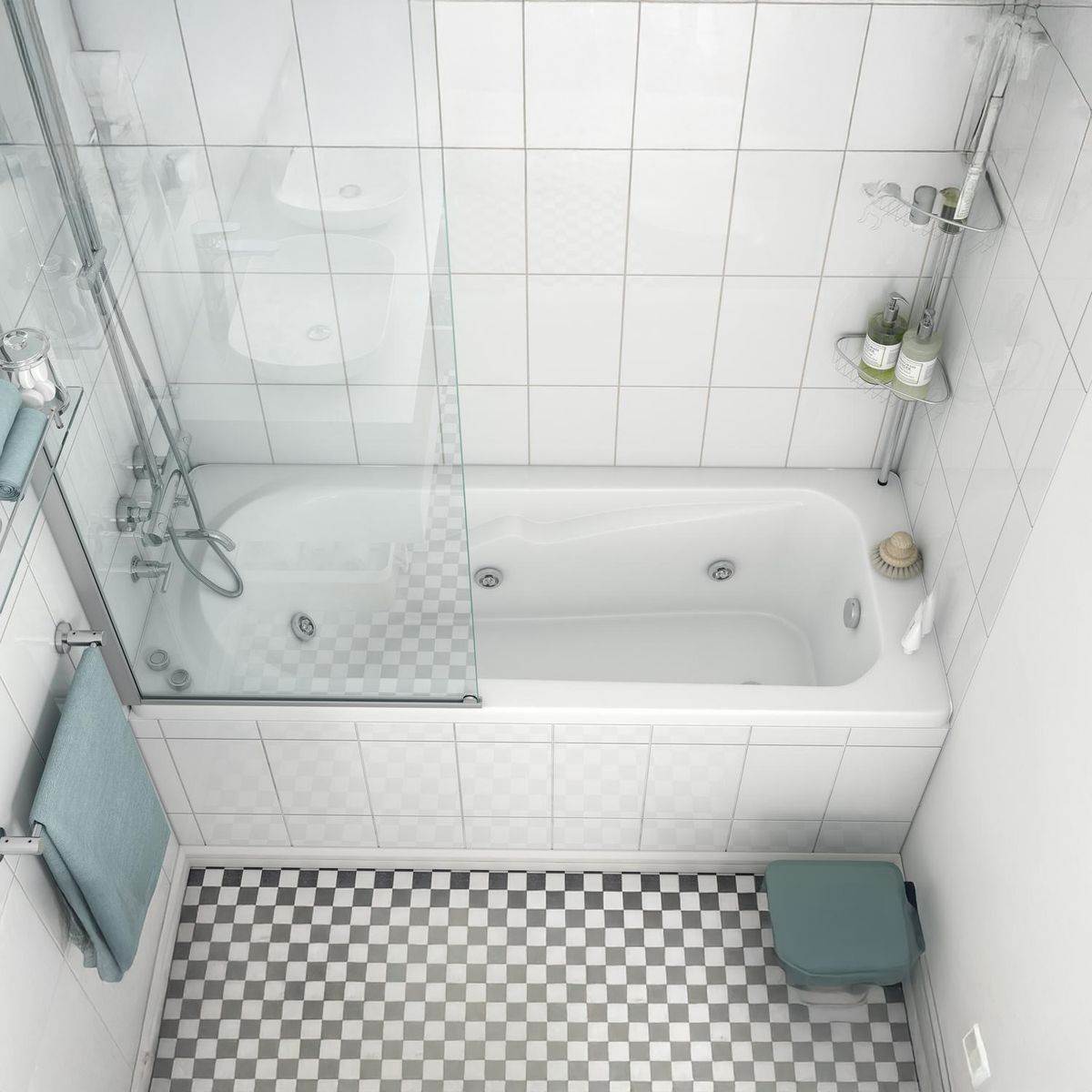 NORGLAS - Tina hidromasaje 170 l ocean 5 jets derecha 170x70x42 cm