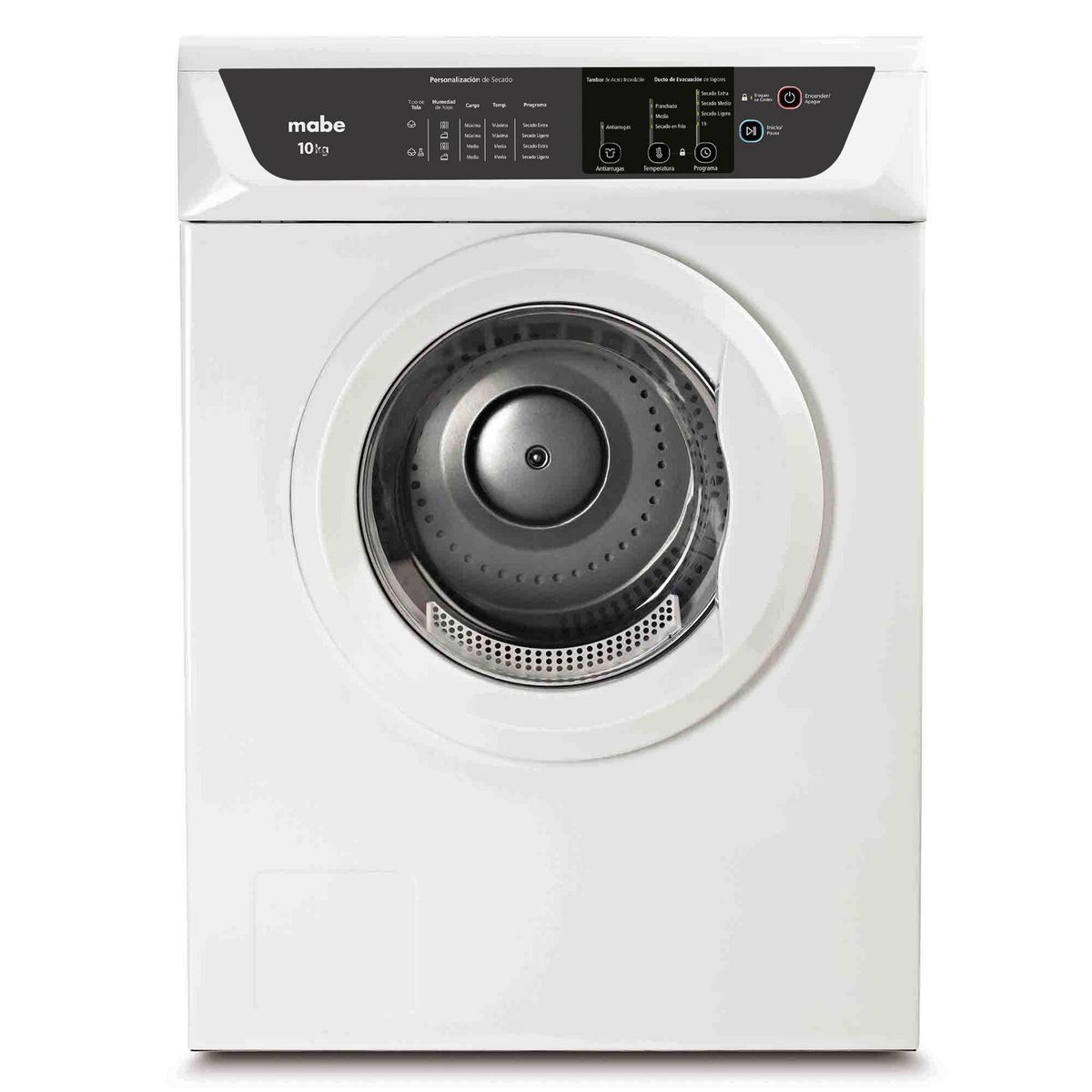 MABE - Secadora de Ropa 10 kg Carga Frontal con Evacuación Blanco SEM101BDBY