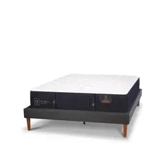 CIC - Cama 2 Plazas Europea Curve Premium Blanco/Gris