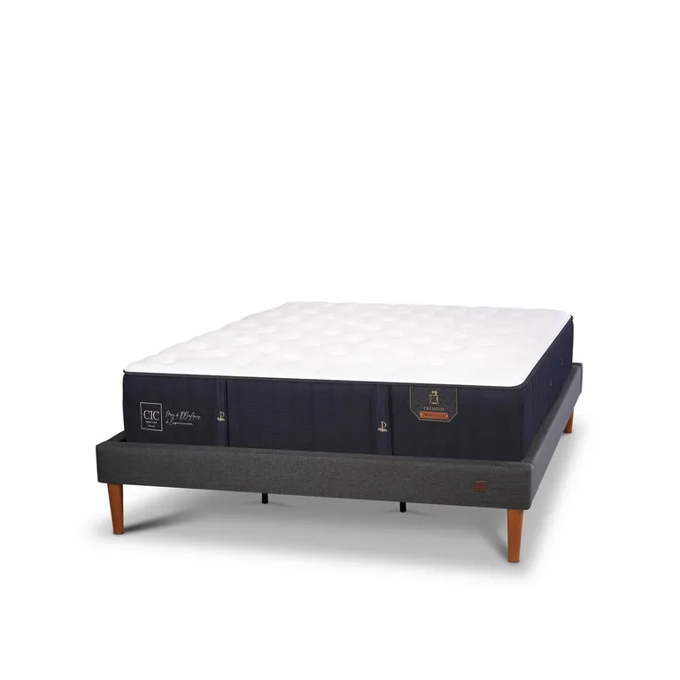 CIC Cama King Europea Curve Premium Gris