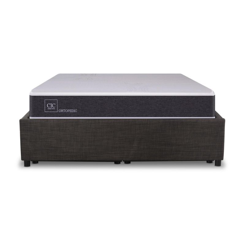 CIC - Cama 2 plazas Space Box Ortopedic  Blanco/Negro
