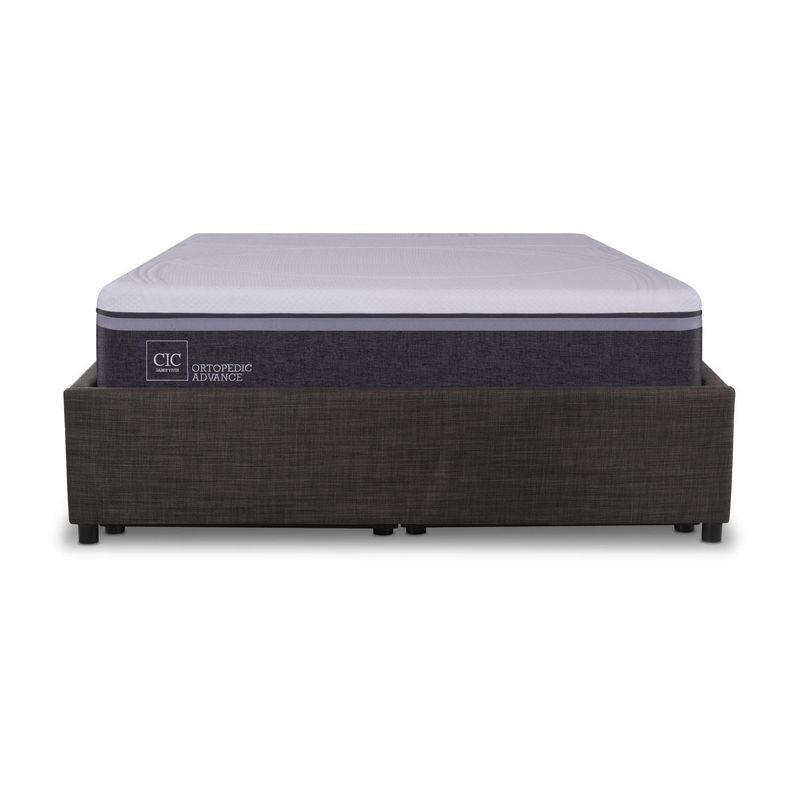CIC - Cama 2 Plazas Box Spring Space Box Ortopedic Advance Blanco/Negro
