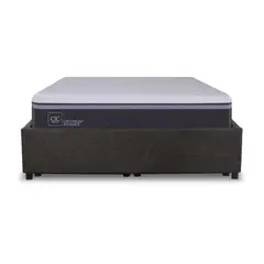 CIC - Cama 2 Plazas Box Spring Space Box Ortopedic Advance Blanco/Negro