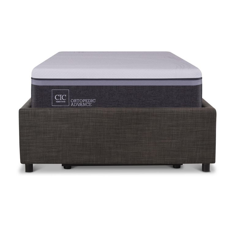 Cama 1.5 plazas Box Spring Space Box Ortopedic Advance Negro