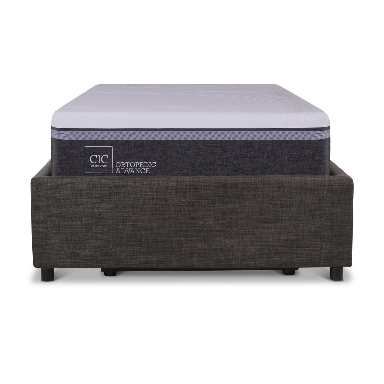 CIC Cama 1.5 plazas Box Spring Space Box Ortopedic Advance Negro