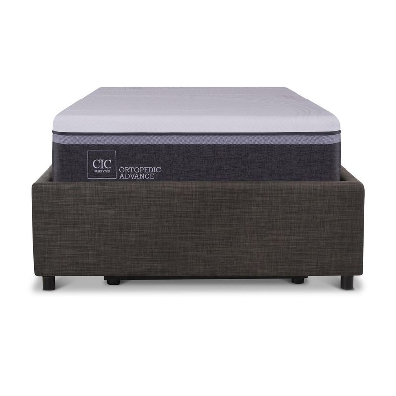 CIC - Cama 1.5 Plazas Box Spring Space Box Ortopedic Advance Blanco/Negro