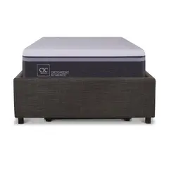 CIC - Cama 1.5 Plazas Box Spring Space Box Ortopedic Advance Blanco/Negro
