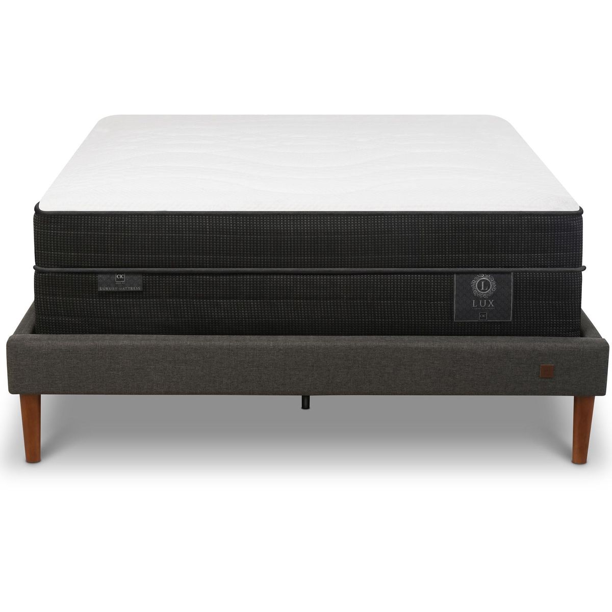 CIC - Cama 2 plazas Europea Curve Lux Blanco/Gris