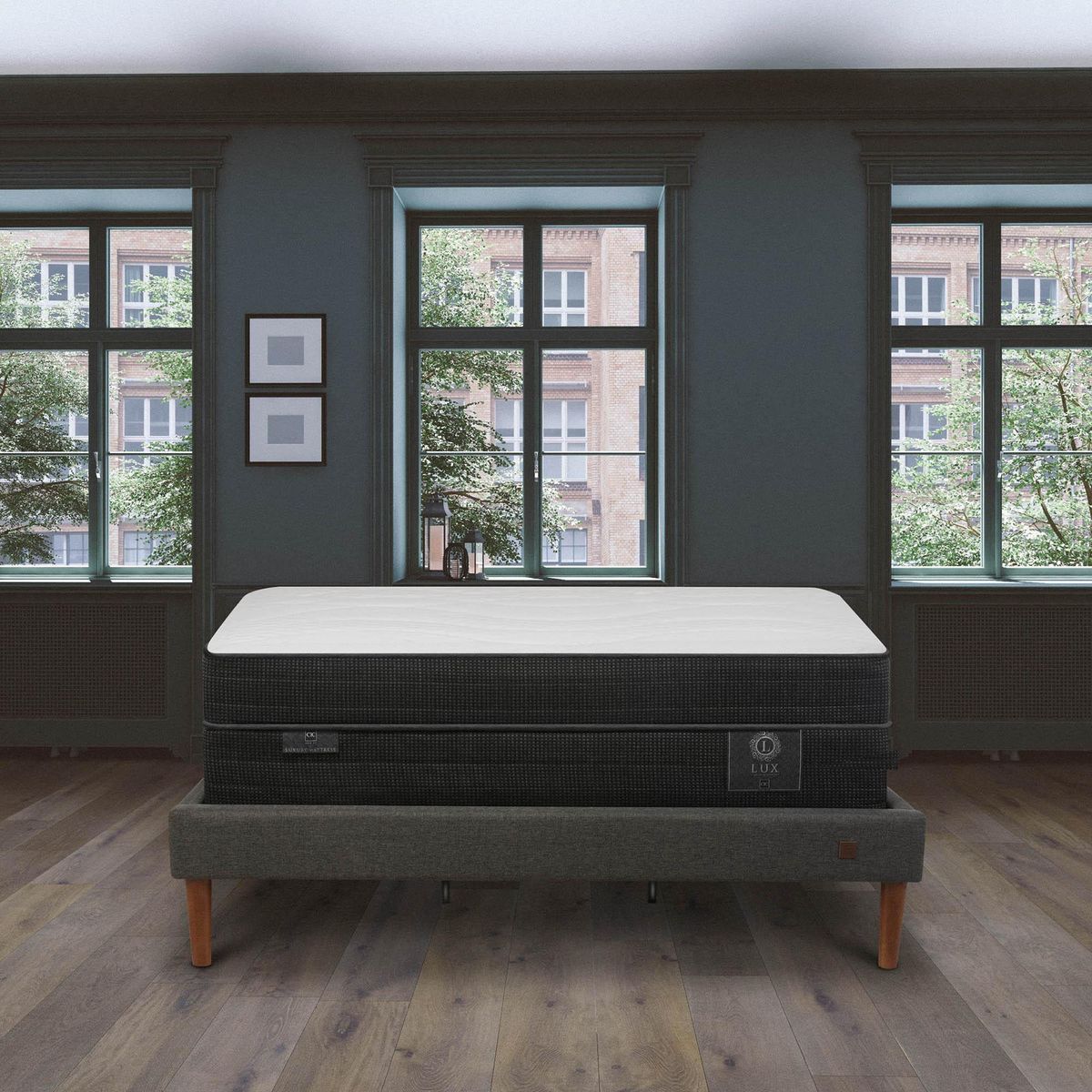 CIC - Cama King Europea Curve Lux Gris