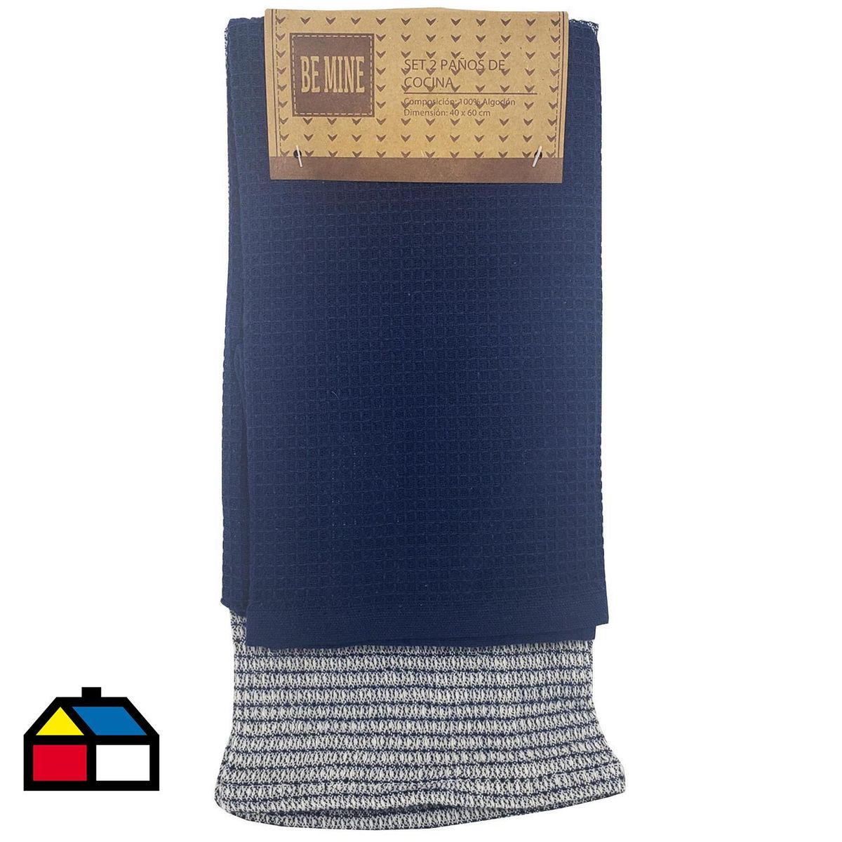 BE MINE - Set 2 paños cocina denim