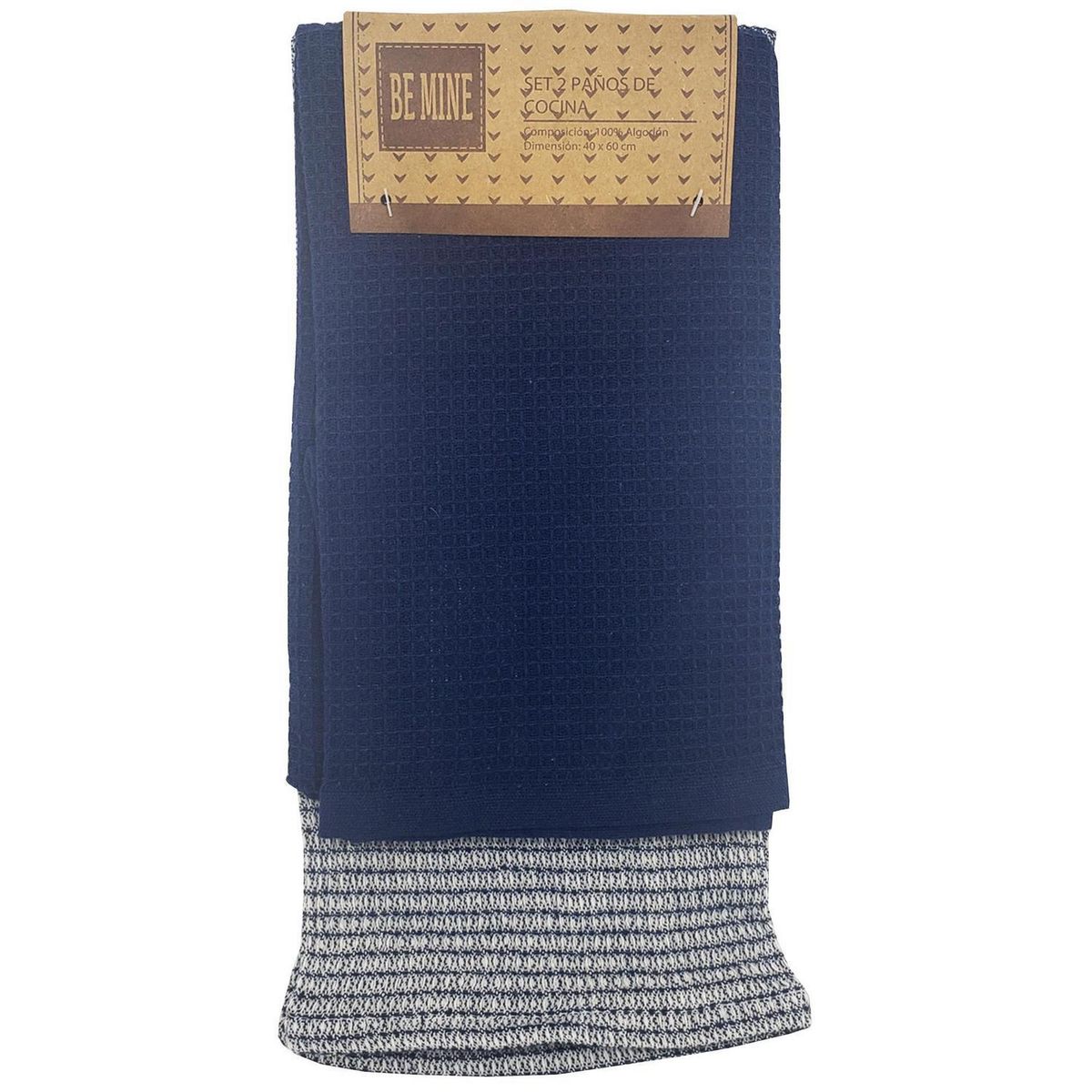 BE MINE - Set 2 paños cocina denim