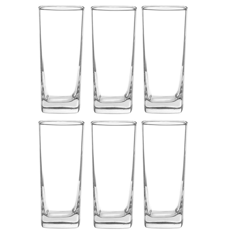 JUST HOME COLLECTION - Vaso alto de vidrio  350 ml 6 piezas