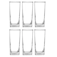 JUST HOME COLLECTION - Vaso alto de vidrio 350 ml 6 piezas