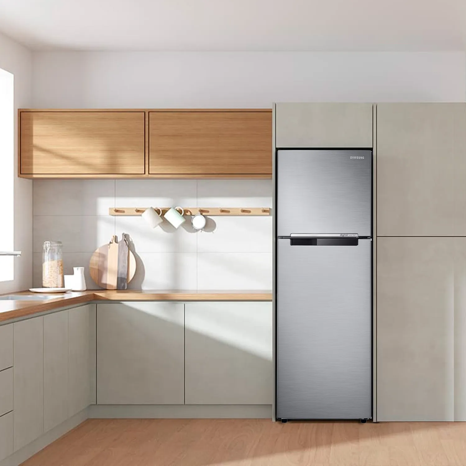 SAMSUNG Refrigerador Top Freezer No Frost 255 Litros Inox