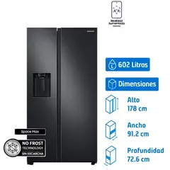 SAMSUNG - Refrigerador Side by Side No Frost 602 Litros RS60T5200B1/ZS
