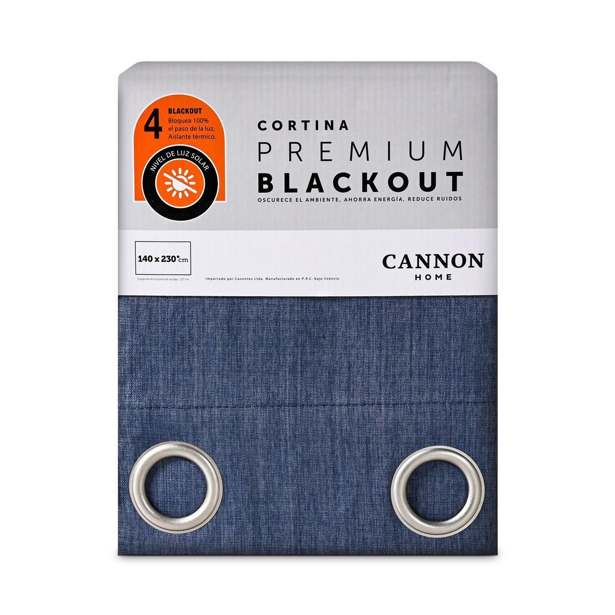 CANNON - Cortina blackout denim 140x230 cm