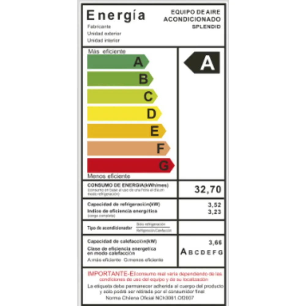 Splendid Split Inverter 12000 BTU Frío/Calor Wi-Fi, foto 14