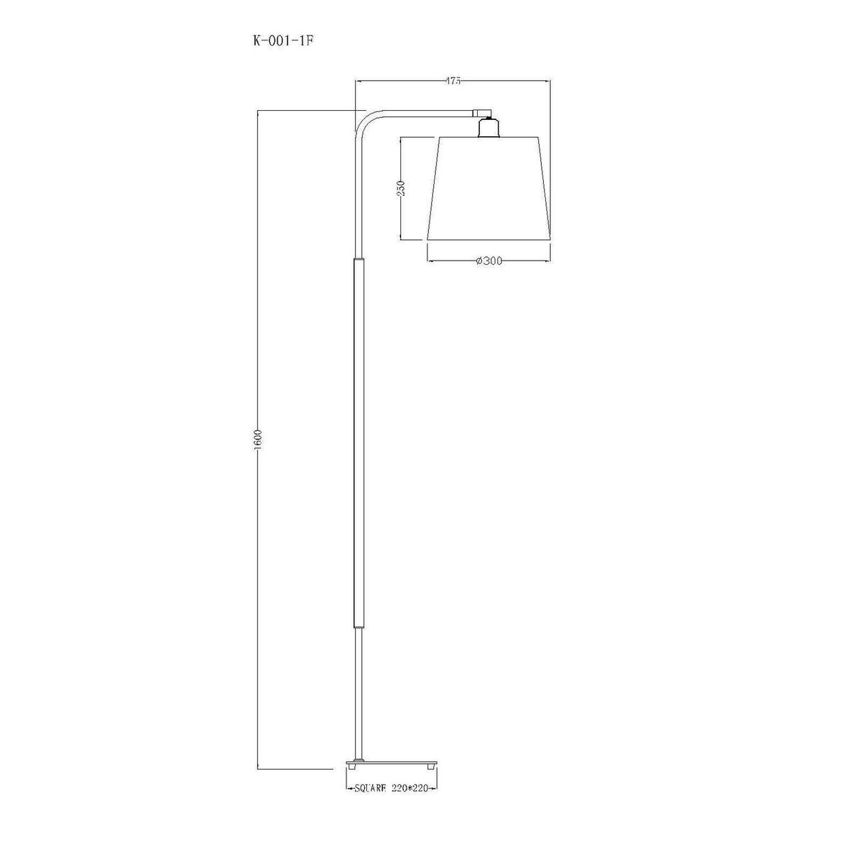 DISEÑO 3 - Lámpara de Pie Ele Cromo Gris 30x160 cm