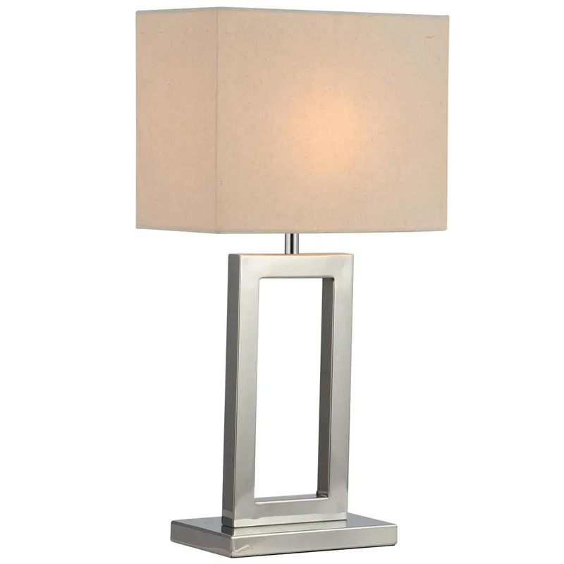 DISEÑO 3 - Lámpara Mesa Mini Mix Acero Gris/Plata 16x55 cm